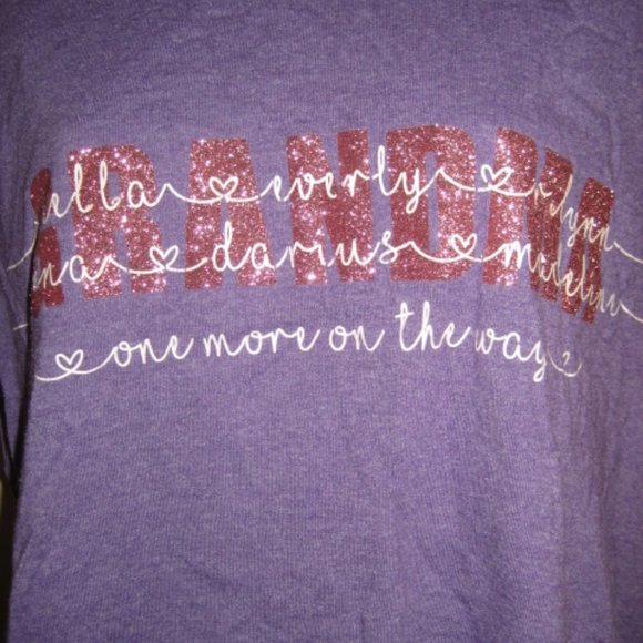 10/$10   Gramma ''ONE MORE ON THE WAY '' Tee XL - Picture 3 of 4
